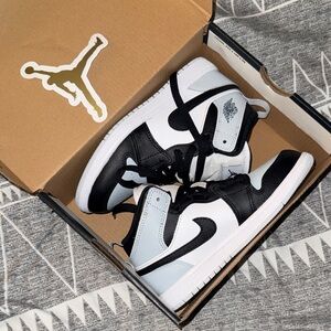 Jordan Kids' Black and White High-Top Sneakers